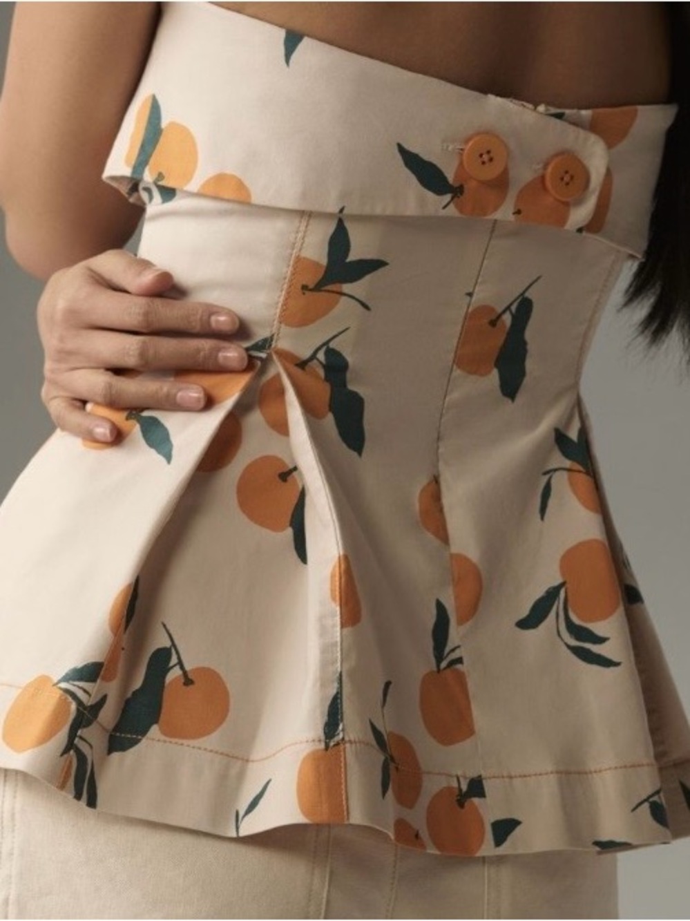 Maeve Strapless Fold-Over Structured Strapless Top - Picture 2 of 7